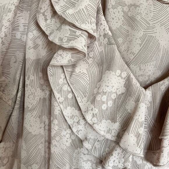 H&M women's size 6 blouse, elastic short sleeve, pink/mauve - Picture 5 of 8